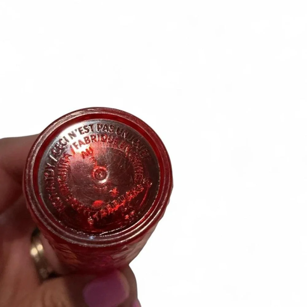 Starbucks Keychain Ornament OS Red Excellent Studded Mini Cup